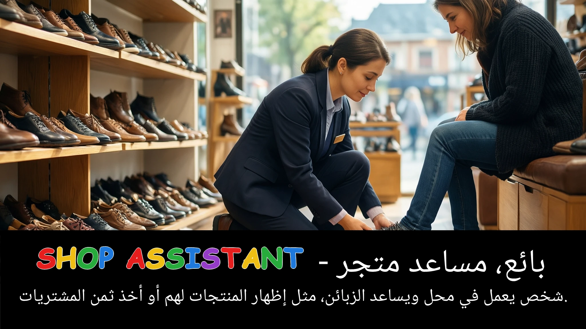 Arabic Illustration for shop assistant